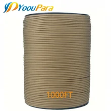 YoouPara 550 футов Паракорд 252 тип шнура III 5/32 цветов 7 нитей "4 мм Диаметр нейлон военный аварийный набор веревок