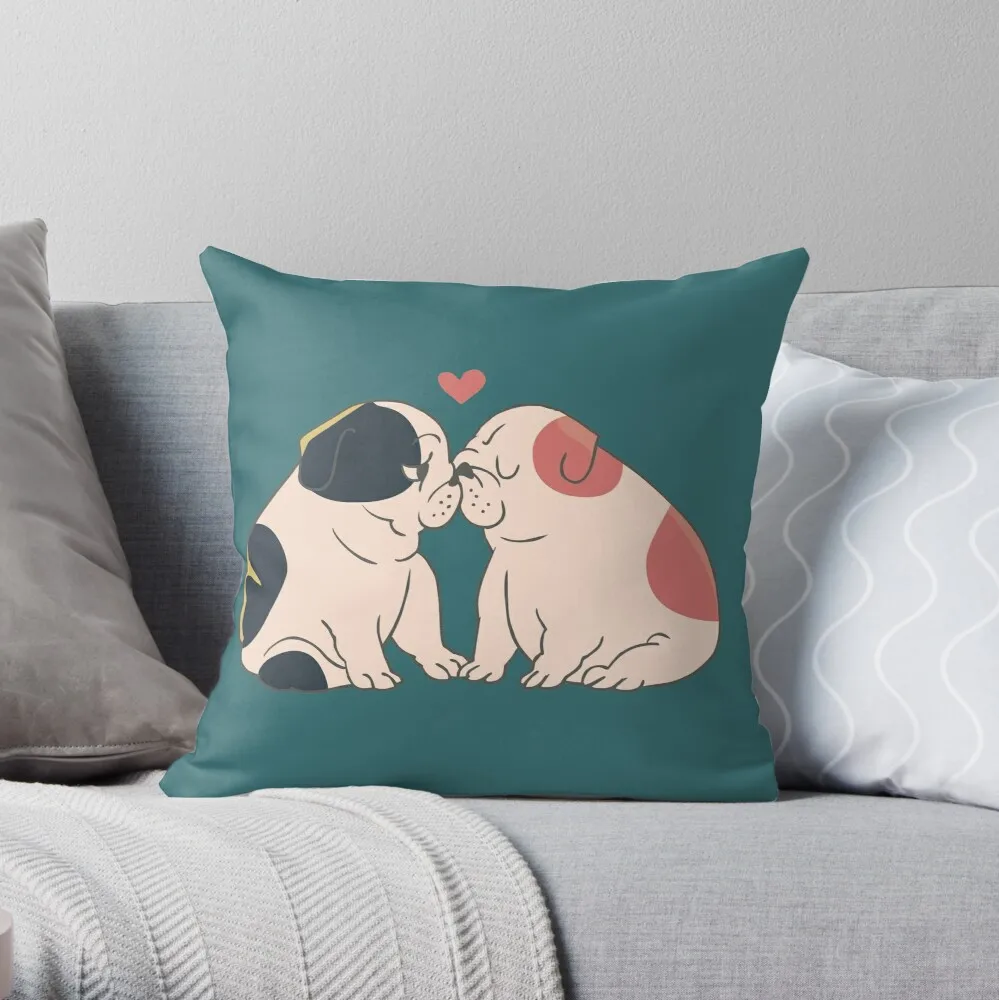 English Bulldog Kisses Throw Pillow Pillowcase Cushion Cover Home Decorative Sofa 40x40cm 45x45cm | Дом и сад