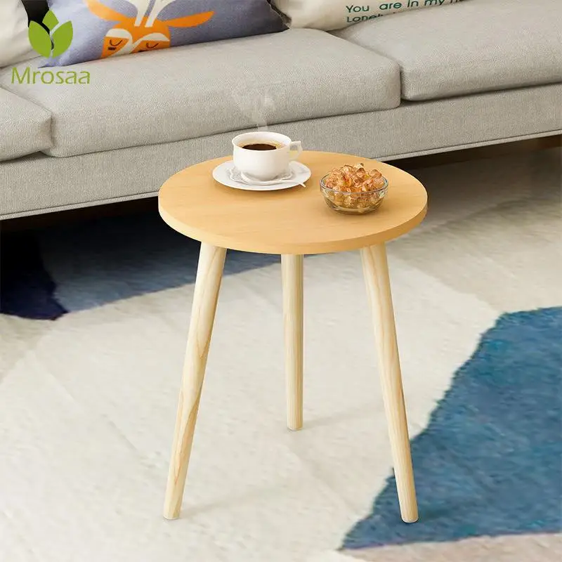 Mrosaa Tea Table End Table For Office Coffee Table Wooden Round Magazine Shelf Small Table Movable Bedroom Living Room Furniture Mrosaa Tea Table End Table For Office Coffee Table Wooden Round Magazine Shelf Small Table Movable Bedroom Living Room Furniture