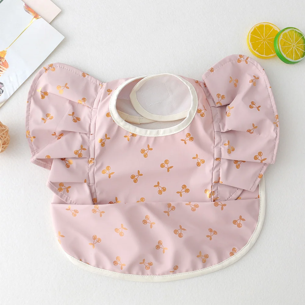Baby Bibs Waterproof Infant Eating Apron Sleeveless Wings Art Smock for Kids Baby Stuff Chest Protection Feeding Bibs 0-3T baby accessories bag	