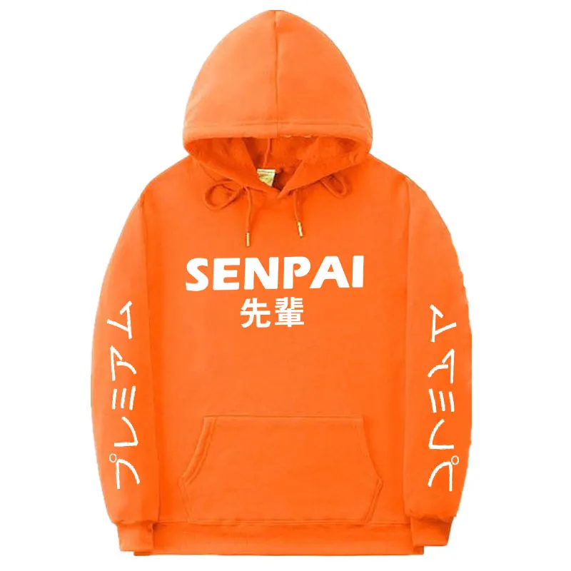 Orange MS431 Модная японская уличная одежда SENPAI, толстовка с капюшоном, несколько цветов, мужские и женские толстовки, пуловер Sudadera Hombre CY337 - Цвет: Orange MS431
