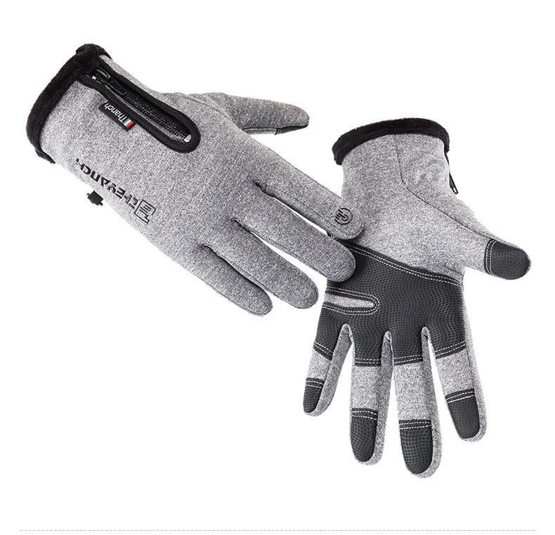 Профессиональные зимние перчатки ветрозащитный для велоспорта с сенсорным экраном теплые велосипедные перчатки на полный палец противоскользящие водонепроницаемые спортивные велосипедные перчатки