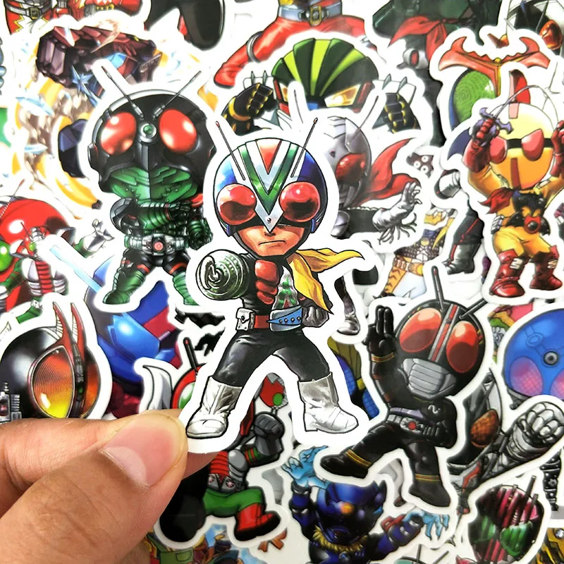 50 шт./упак. Kamen Rider мультфильм аниме-наклейки для мотоцикла автомобиля велосипед холодильник багаж ноутбук скейтборд дети игрушечные наклейки