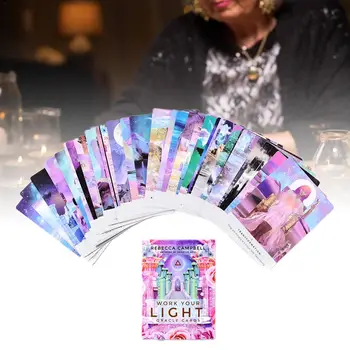 

44 Sheets Work Your Light Tarot Board Game Card Cards Sheets Games Playing Cards Game Entertainment Toy For Relax Mood