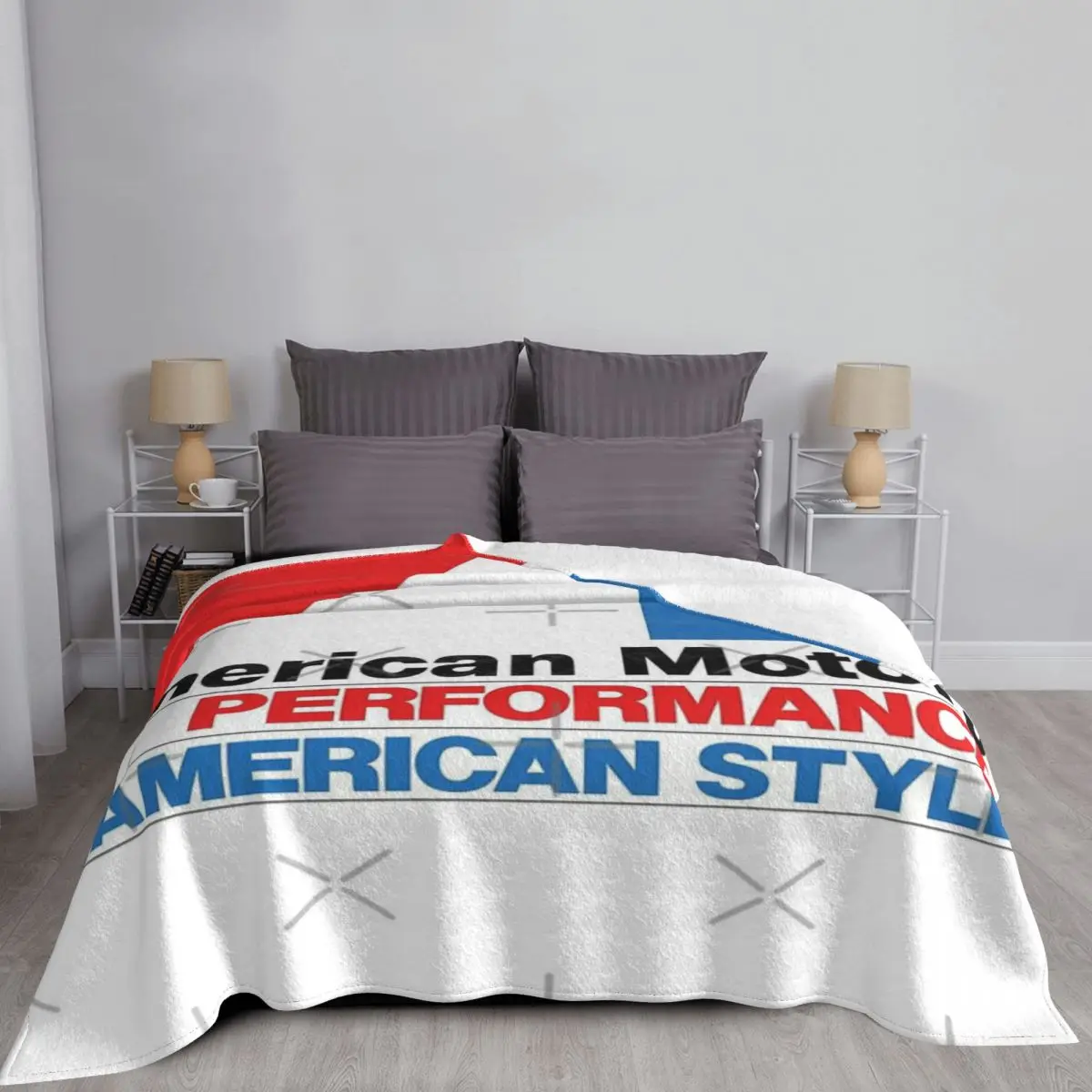 Amc American Motors-Manta a cuadros para bebe, para cama colcha, 2 unidades