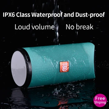 

TG Bluetooth Speaker Portable Outdoor Loudspeaker Wireless Mini Column 3D 10W Stereo Music Surround Support FM TFCard Bass Box