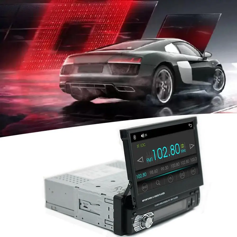 7 дюймов Android MP5 Одношпиндельный телескопический машина MP4 плеер навигации gps умный автомобиль машина «Все-в-одном»