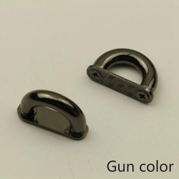 Gun color-13mm Meetee 5 шт. 9/13 мм металлическая сумка висячая пряжка D пружинное овальное кольцо DIY сумки аксессуары для сумок материалы для украшения сумок AP523 - Color: Gun color-13mm