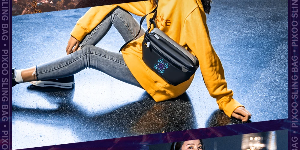 Divoom Customizable Pixel Art Fashion Sling Messenger Bag