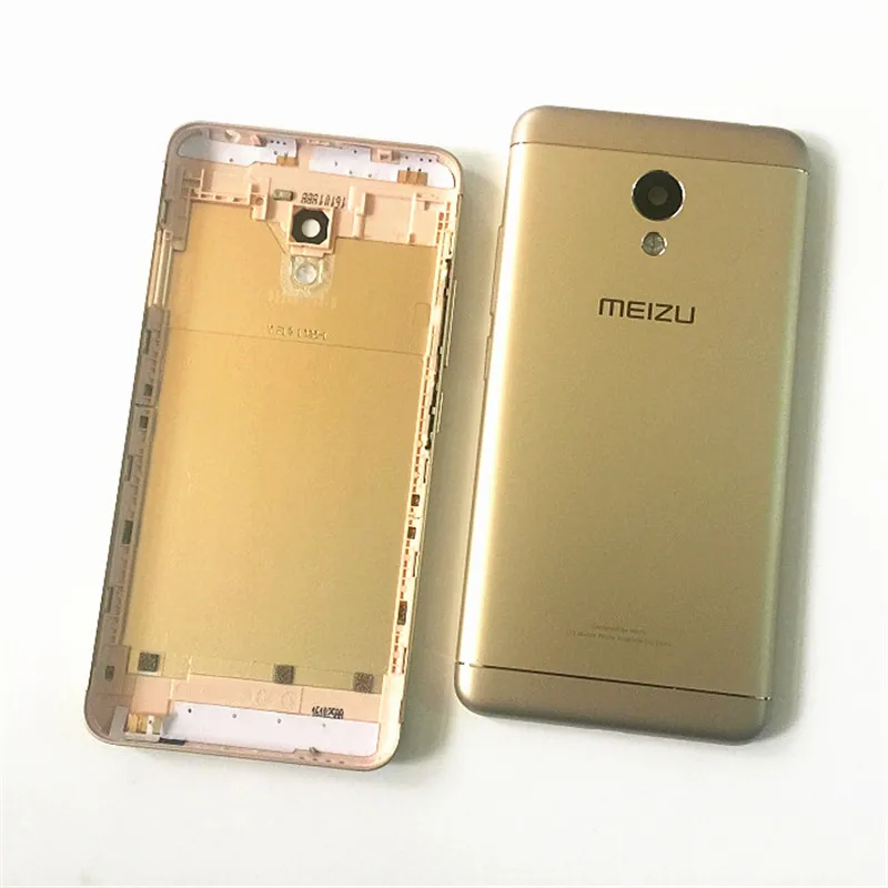 Металлический чехол для Meizu M3s мини-корпус батареи запасные части M3s с боковыми кнопками+ объектив камеры - Цвет: Gold No Sim Tray