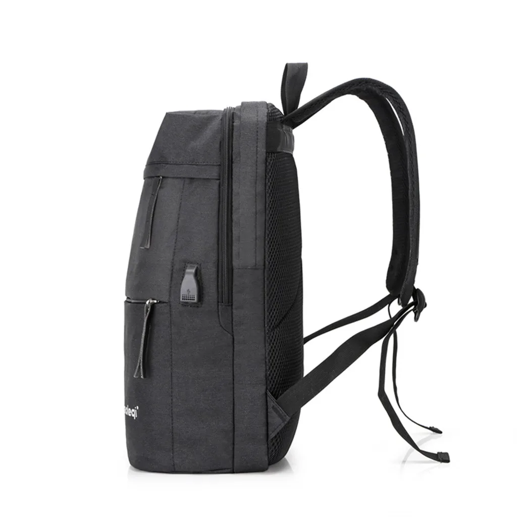 Dropshipping Casual Tops Plus Size Fashion Men Business Laptop Casual Backpack Student Bag Outdoor Travel Backpack With USB