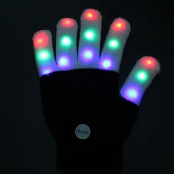 

Lighting Changing Xmas LED Flashing Gloves Glow Light Up FingerGloves Dance Party Dropshipping Wholesale CSV File Accept