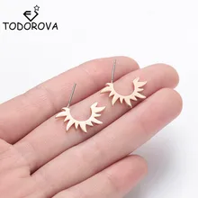Todorova вакуумная Кофеварка открытые круглые шипы серьги-гвоздики этнический Солнечный женский сережки oorbellen модные аксессуары Bronics
