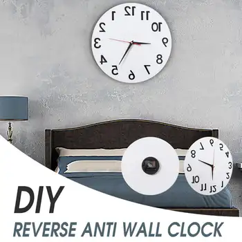 

Reverse Anti Wall Clock Modern Backwards Time Run Counter Clockwise DIY Wall Watch