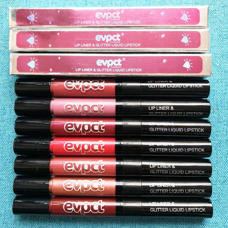 Double-headed Diamond Lip Gloss Lip Liner Waterproof Long-lasting Non-stick Cup Super Flash Lip Gloss Lipstick New 2 In 1