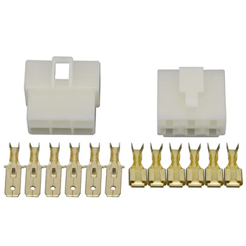 

6.3 Series All New 6 Pin/Way DJ7061-6.3 Electrical Wire Connectors Plug Male and female Automobile Lighting Adapter Connector