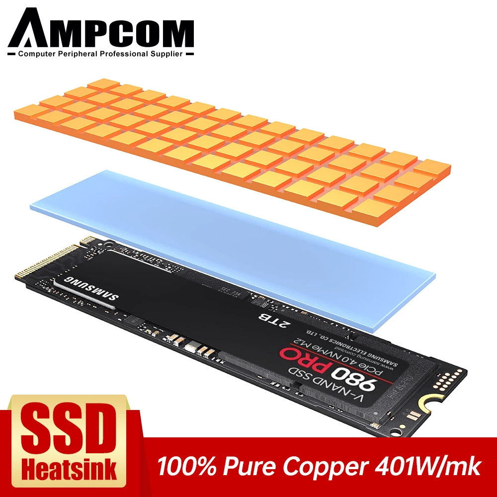 m2 PCIe NVMe Laptop SSD Heatsinks Cooler M.2 Copper Heatsinks Cooler