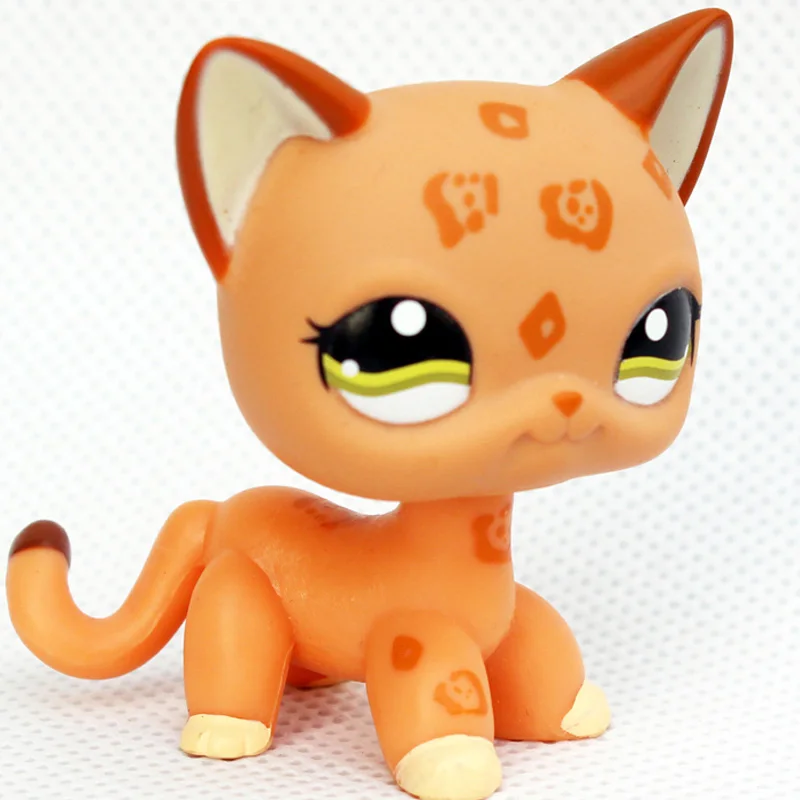 Лпс стоячки кошки Игрушки для кошек lps, редкие подставки, маленькие короткие волосы, котенок, розовый#2291, серый#5, черный#994,, коллекция фигурок для питомцев - Цвет: 1120