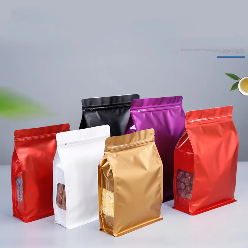 

Aluminum Foil Window Zip Lock Bag Food Storage Resealable Bag Wedding Party X-mas Gifts Cosmetics Heat Sealing Pouches