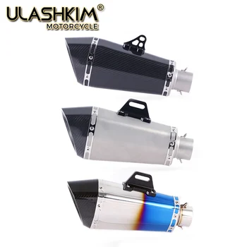 

Universal Motorcycle Carbon fiber Exhaust Muffler Escape RVF400 CBR400RR CB400SF CB400SB CBR250RR CRF250M CB750F CRF250L