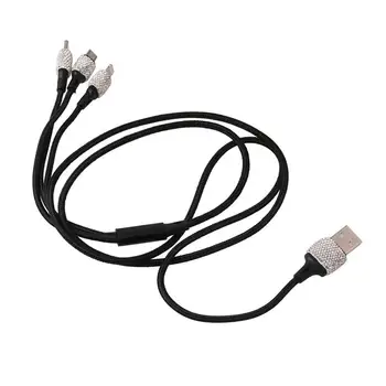 

Automobile Diamond Inlaid Mobile Phone Safe Multi-function Lightweight Usb Charging Vehicle Charging Line