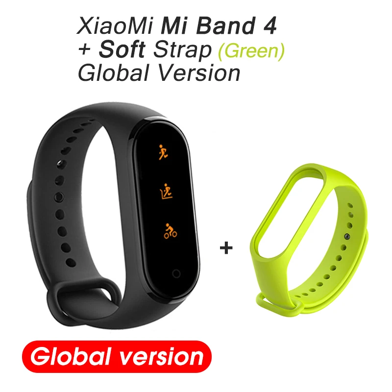 Package 4 Xiaomi Mi Band 4 Global Version Smart Watch Sport Heart Rate Fitness Tracker Miband 4 Bluetooth Women Man Smart Band Bracelet - Цвет: Package 4