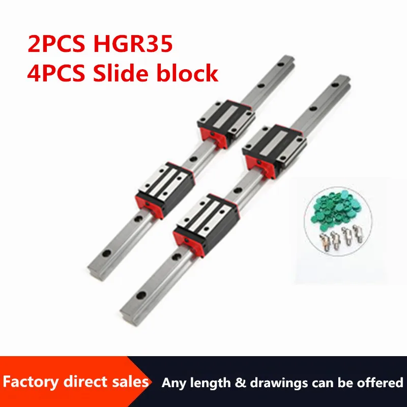 2 шт. линейные направляющие HGR35 + 4 HGH35CA/HGW35CC/HGH35HA/HGW35HA узкие/фланцевые каретки скользящие блоки cnc