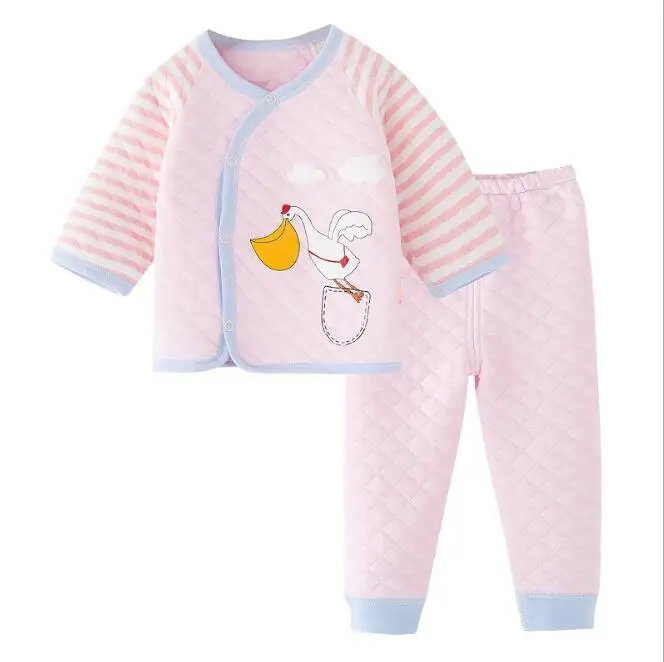 YKQ045A Onesies/комплект зимней одежды из хлопка для новорожденных; утепленные пижамы; нижнее белье; осенняя одежда; YKQ045 - Цвет: YKQ045A