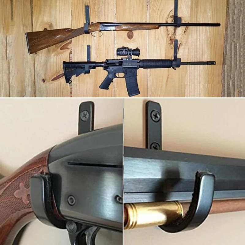 1 пара пистолета настенное крепление стеллаж для хранения типа J крюк винтовка из нержавеющей стали Оружейная стойка инструмент