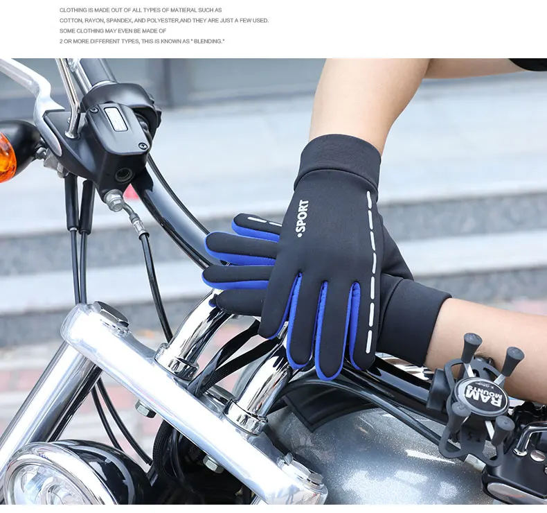 Перчатки для верховой езды мужские зимние спортивные перчатки с сенсорным экраном плюс толстый бархат теплые ветрозащитные водонепроницаемые перчатки для езды на мотоцикле