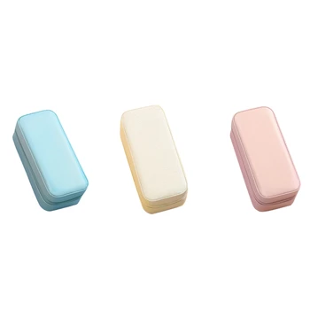 

New Korean-Style Candy-Colored Portable Rectangular Jewlery Box Stud Earrings Necklace Jewelry Storage Box