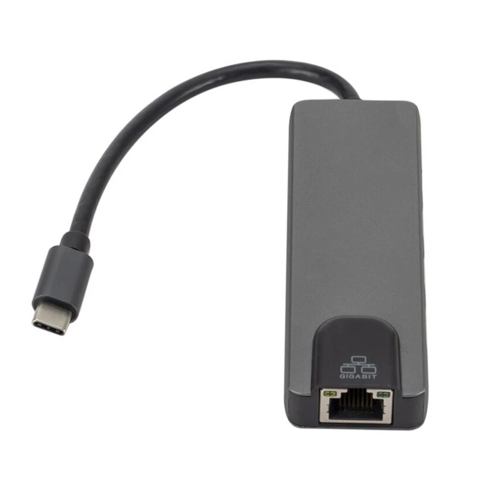 USB C до 4K HDMI Rj45 USB 3,0 type C порт зарядки 5 в 1 концентратор гигабитный Ethernet Lan адаптер Macbook Pro Thunderbolt 3