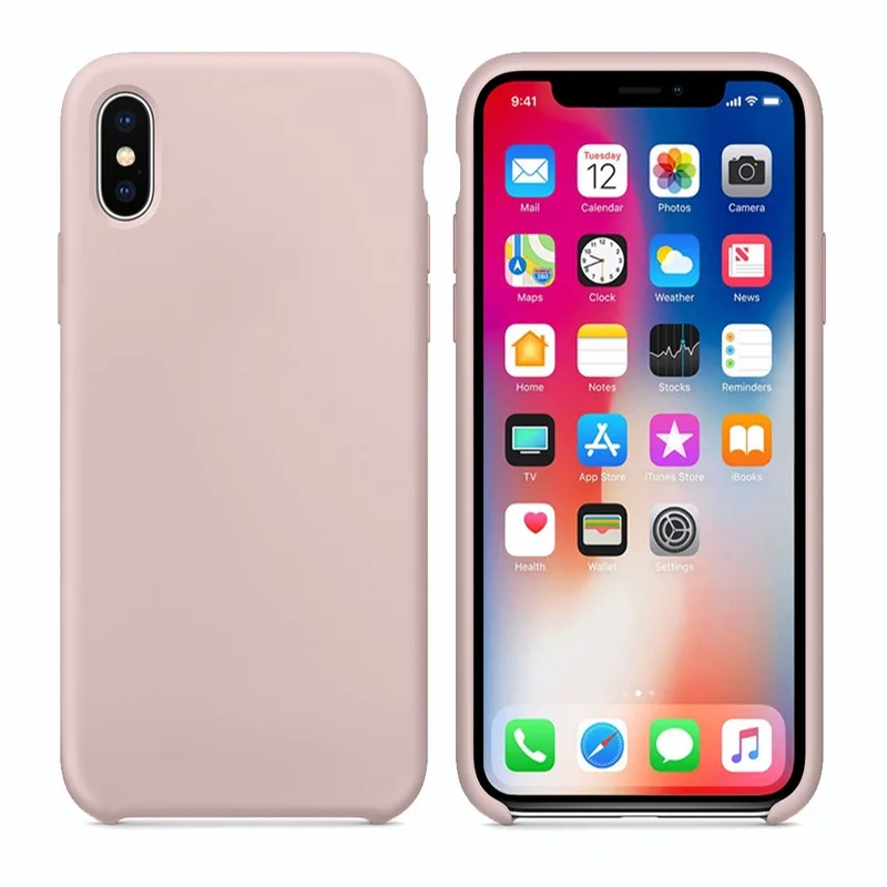 Официальный чехол для iPhone X S R M 8 5 SE 7 8 Plus 6S 6 Plus из микрофибры жидкий Мягкий силиконовый чехол для телефона