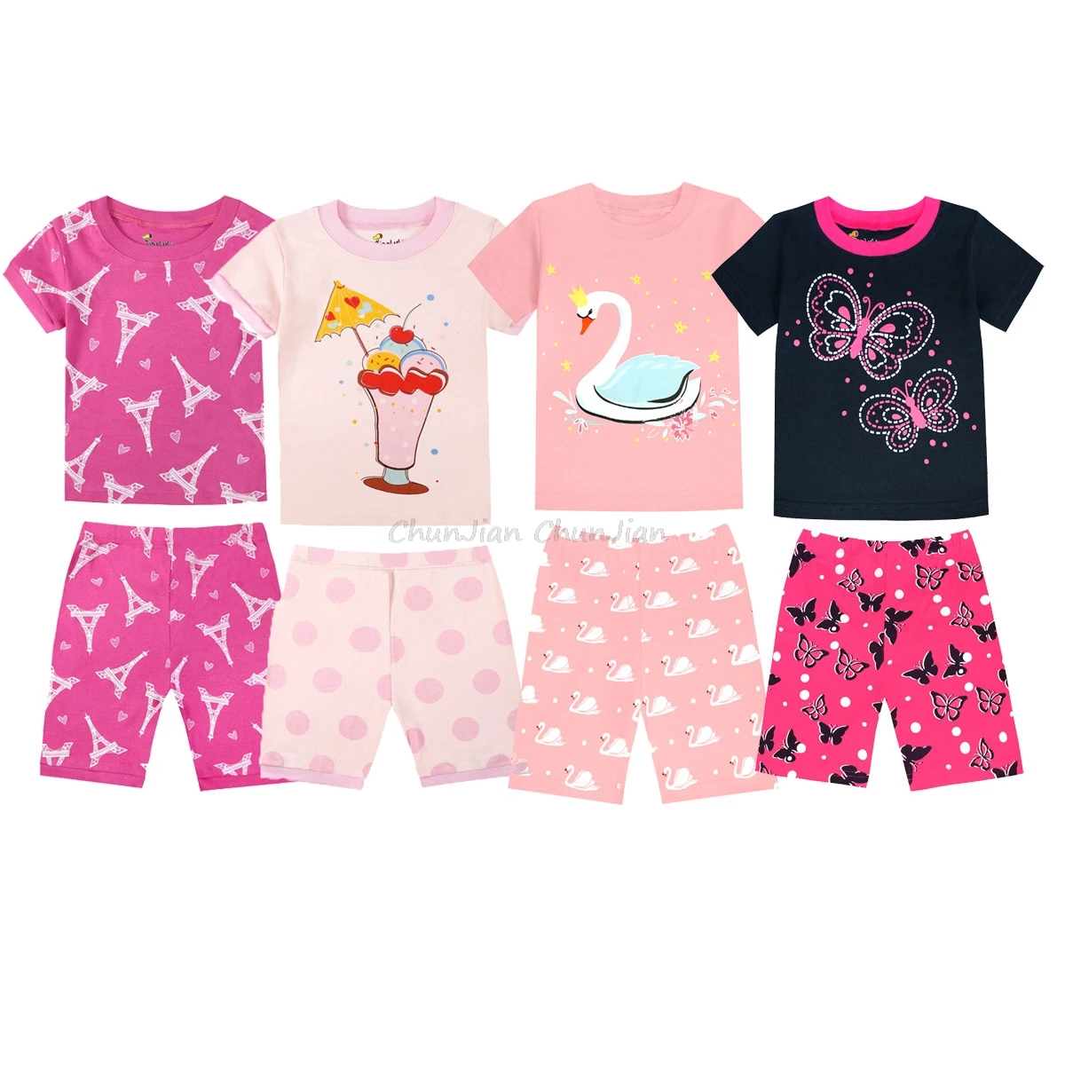 100 Satin Pajamas for 3 to 14 Years Kids Pyjamas Children's Cotton Sleepwear Baby Homewear Night Suits Boys Silk Pajama Sets best toddler nightgown