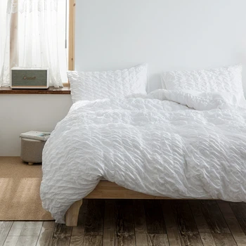 

Cutelife White Polyester Comforter Bedding Set Pillowcase Double Duvet Bed Linings Cover Set Home Textile King Size Bedding Set
