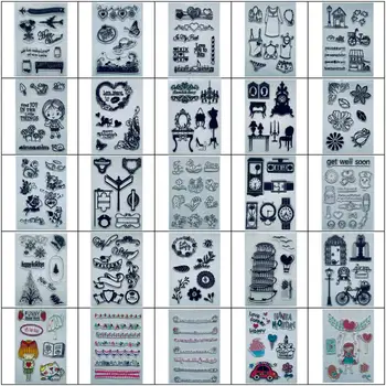 

26 Style Love CLEAR STAMPS Cutting Dies Scrapbook Christmas Card Decoration Paper Craft Silicon Rubber Roller Transparent Stamps
