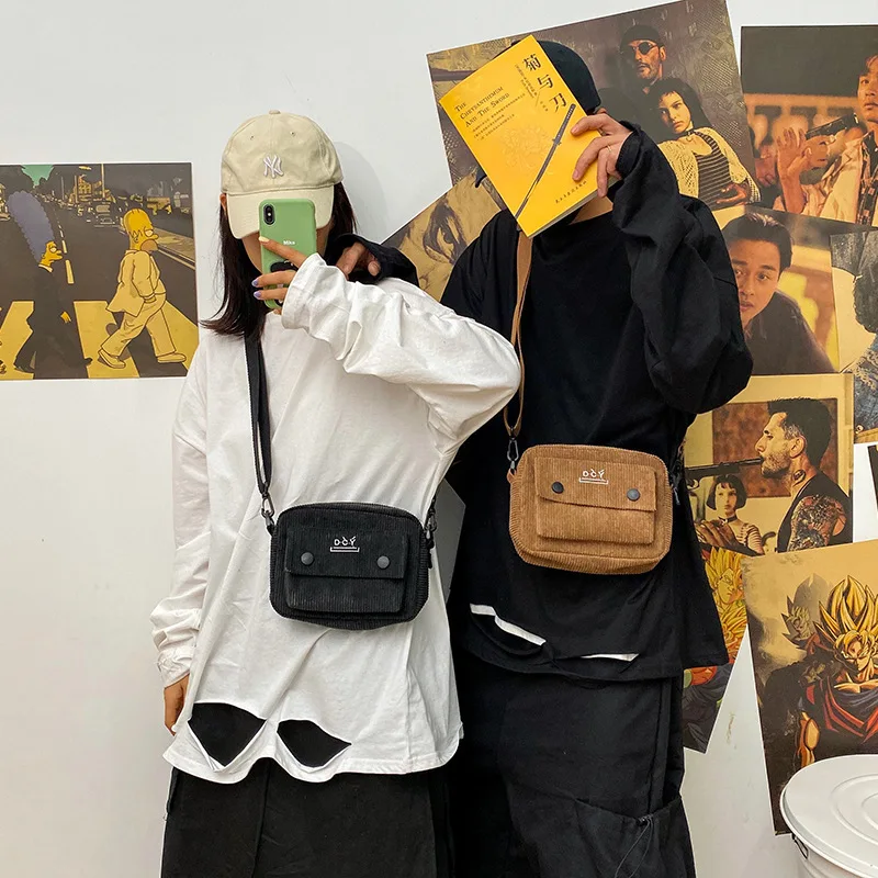 Женские сумки-мессенджеры, новинка, брендовая модная сумочка из рубчатого вельвета, на молнии, с буквенным клапаном, сумки через плечо для студентов, школьников, сумки через плечо
