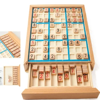 

2020 Hot Sale Children Sudoku Chess Beech International Checkers Folding Game Table Toy Gift Learning & Education Puzzle Toy