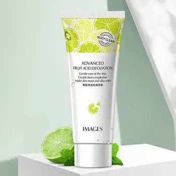 

New 80g Face Exfoliator Face Scrub Fruit Acid Deep Gel Soft Cleansing Face Repair Care Cream Whitening Peeling Moisturizes V2P2