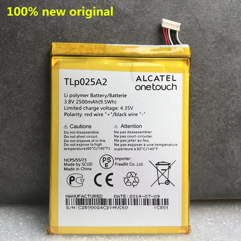 Оригинальный аккумулятор 2500 мАч TLp025A2 для Alcatel One Touch Pop 3 (5 5) 5054A OT 5054 5054T 5054D 5054X