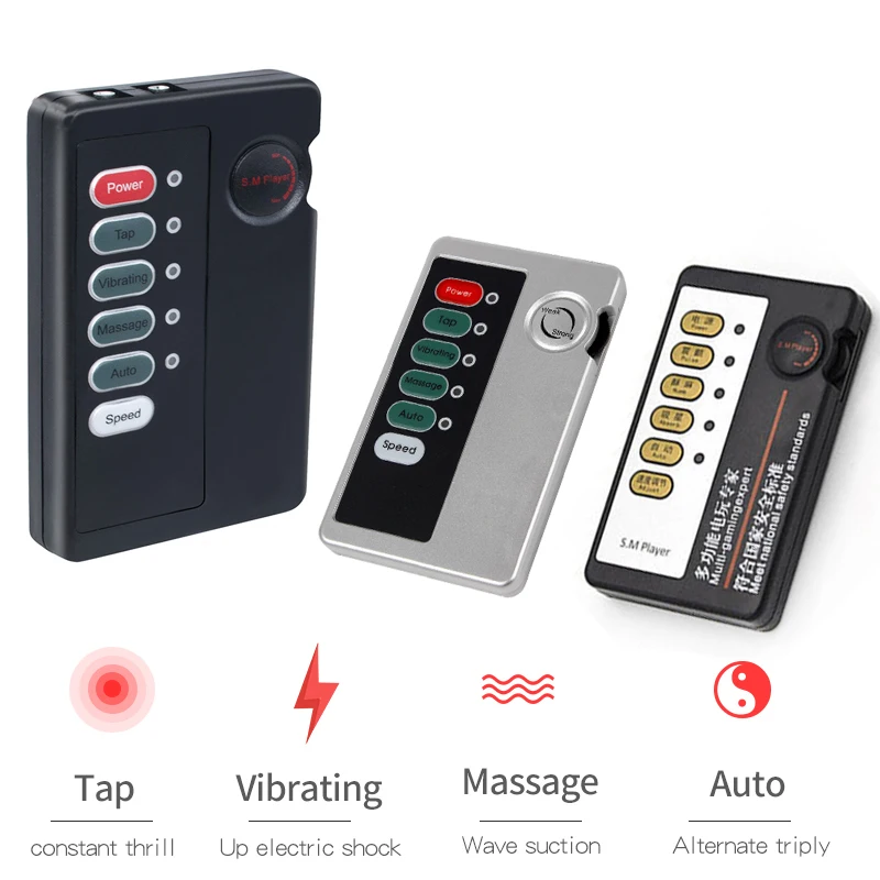 Dual Output Electric Shocker Host Controller SM Players Multi-mode Estim Power Box Electro Sex Accessaries for Couple Adult Game