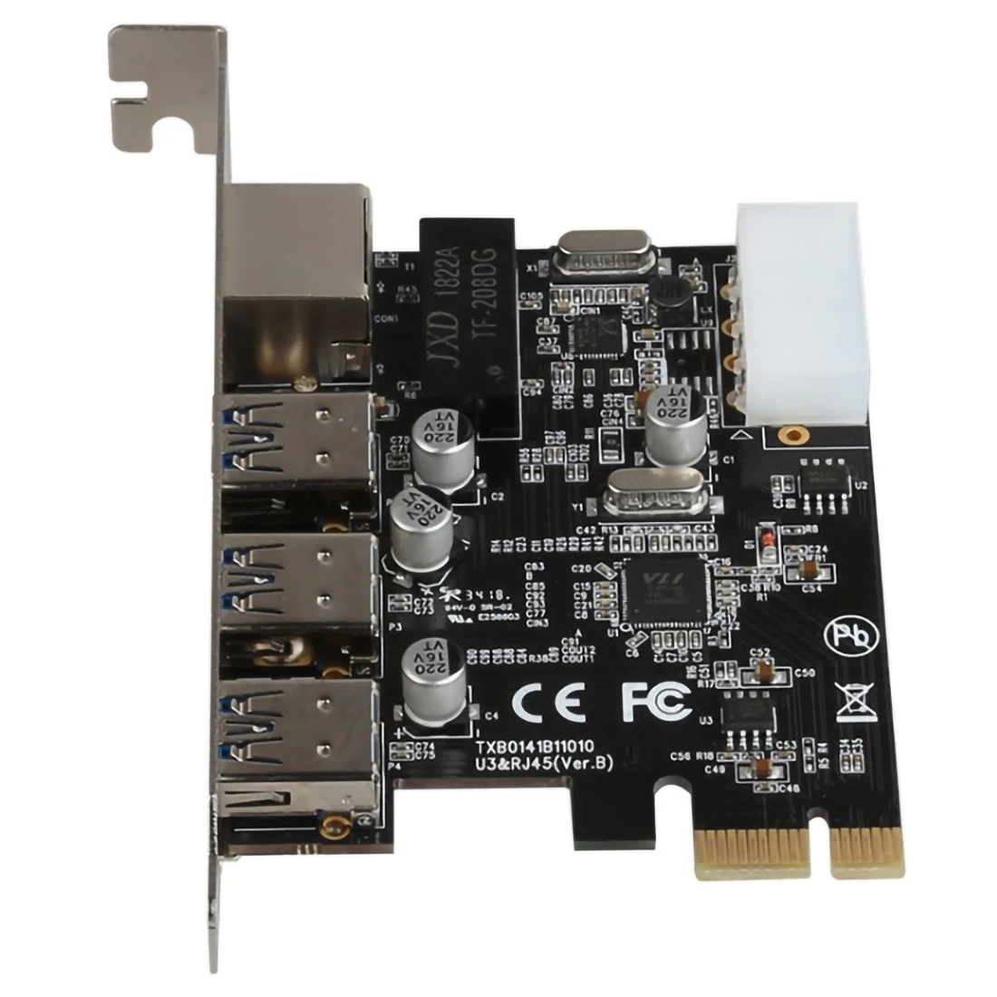 PCI-E для внешних 3 портов USB 3,0 HUB+ RJ-45 10/100/1000 Мбит/с гигабитная сетевая Ethernet карта PCI Express USB LAN переходник