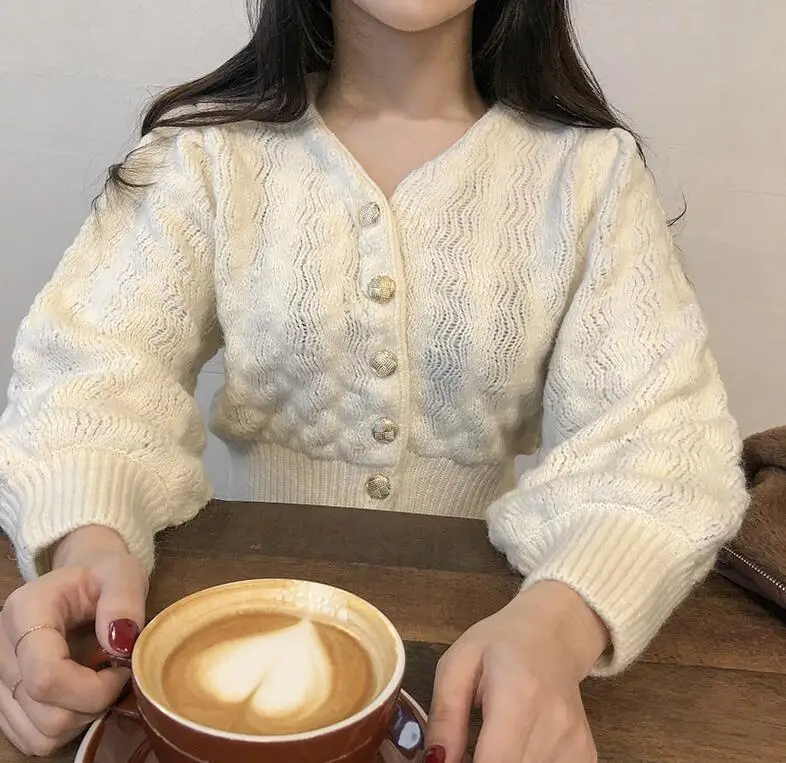 Пятно газа девушка Призрак ма юаней дороже; Южная Корея западный стиль, восстановление древних способов воплотились нежный в стиле «Джокер» белый вязаный свитер с длинным рукавом