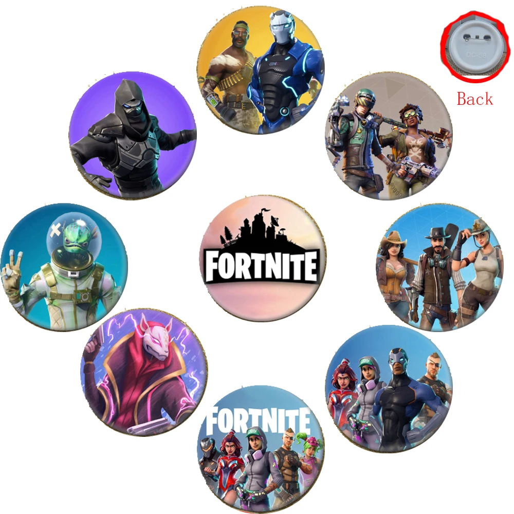 Значок Fortnite брошь в стиле игры крепости ночной мультяшный значок аксессуары для