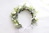 New Camellia Flowers Wreath Crown Festival Headband Women Hair Accessories Headdress Girl Floral Garland Wedding Floral Headwear ► Photo 2/6