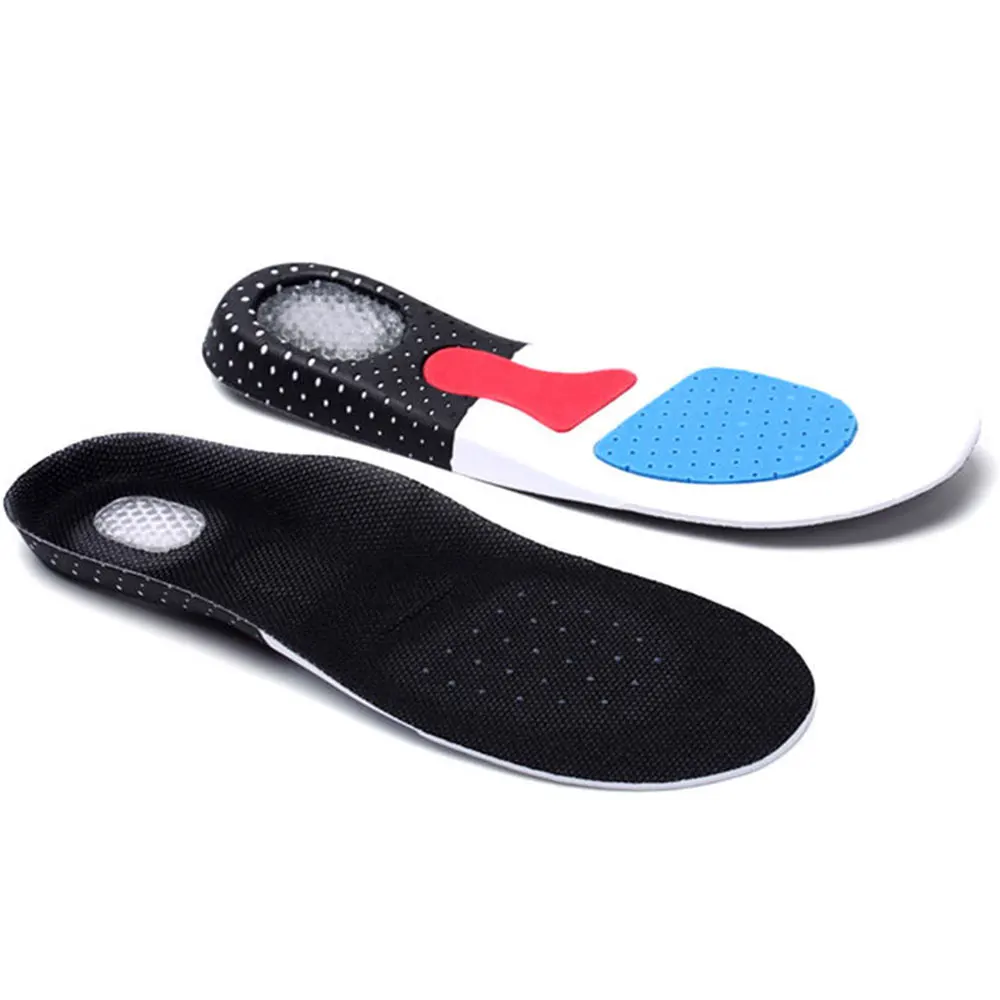 Orthotic Insole Comfortable Black 2 Size Massage Healthy Security Motion Remove The Foot Silica Gel Health Soft 2pcs