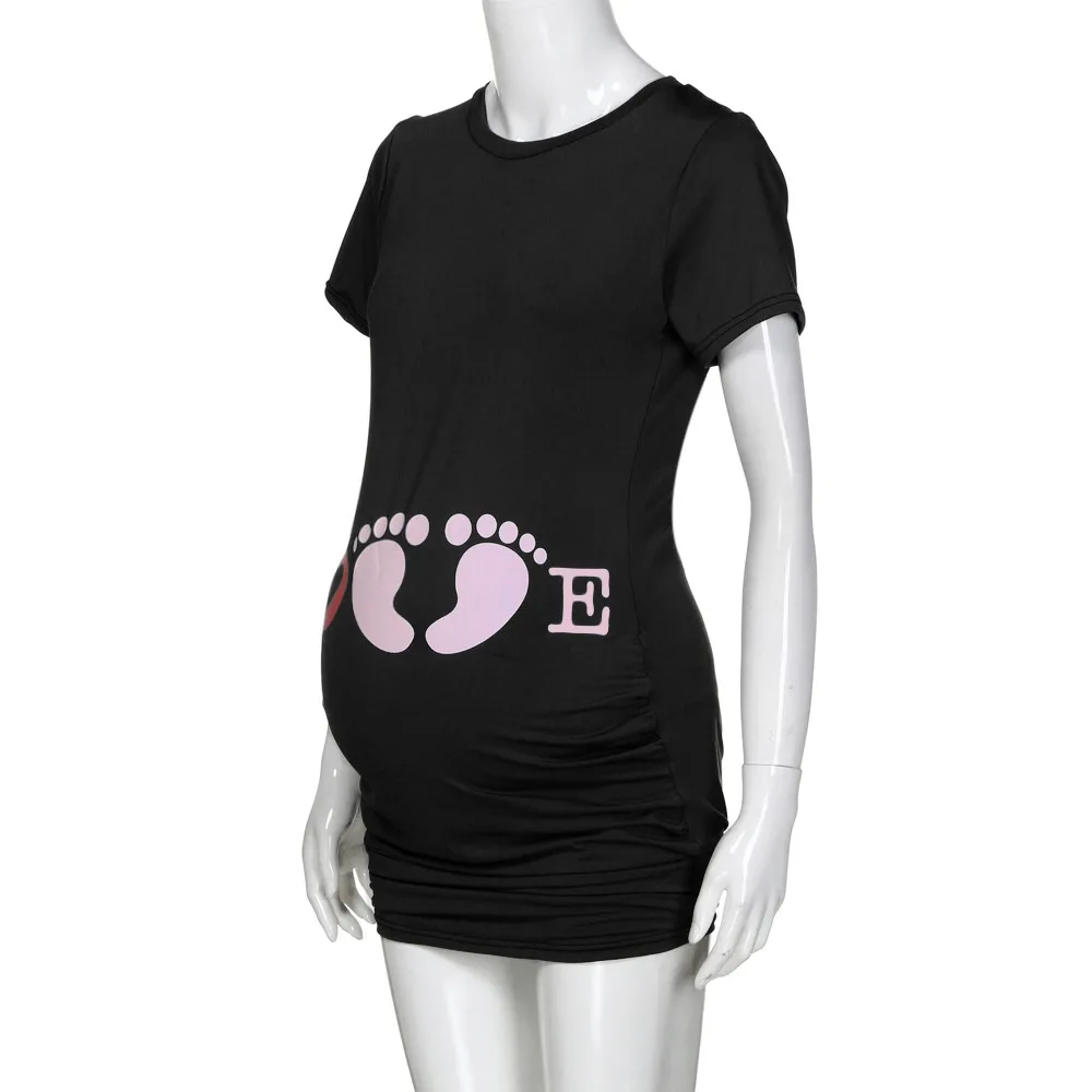 Женские розовые футболки с короткими рукавами для беременных, топы для беременных, футболки с принтом для мам, блузки, топы для грудного вскармливания