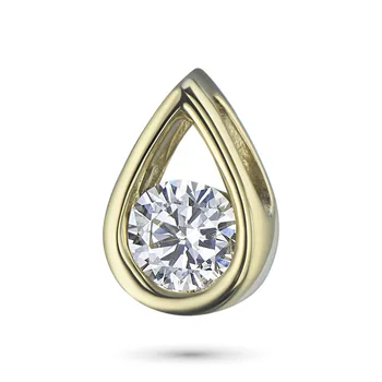 

Pendant in yellow gold with a diamond