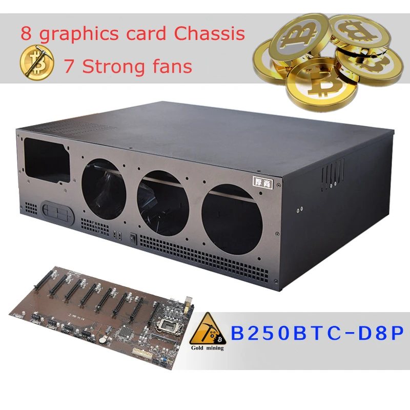 Чехол для компьютера USB Miner Frame Mining Rig ПК серверная стойка шасси эфириум Майнер B250