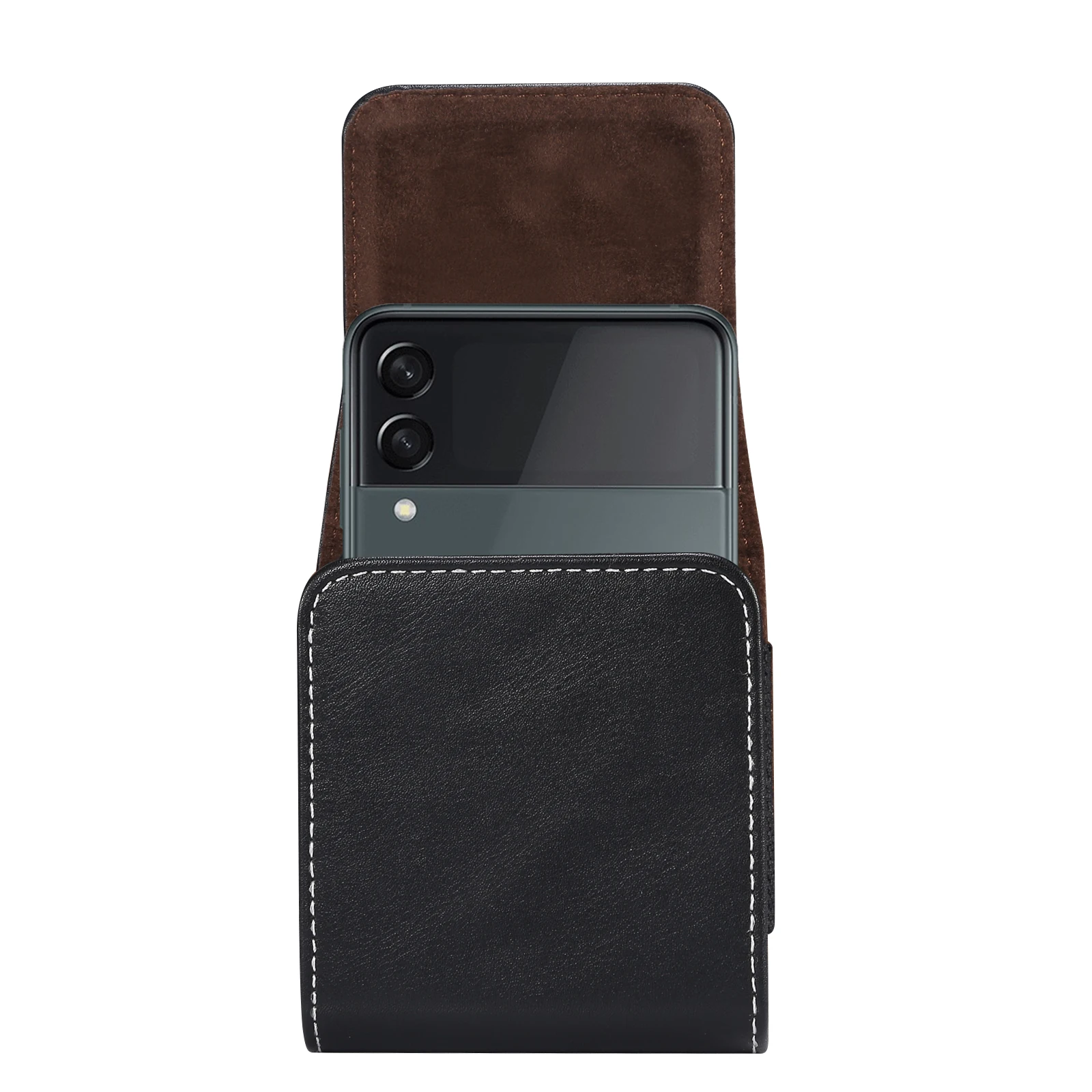 Luxurious Leather Flip Case with Belt Clip – Premium Folding Cover